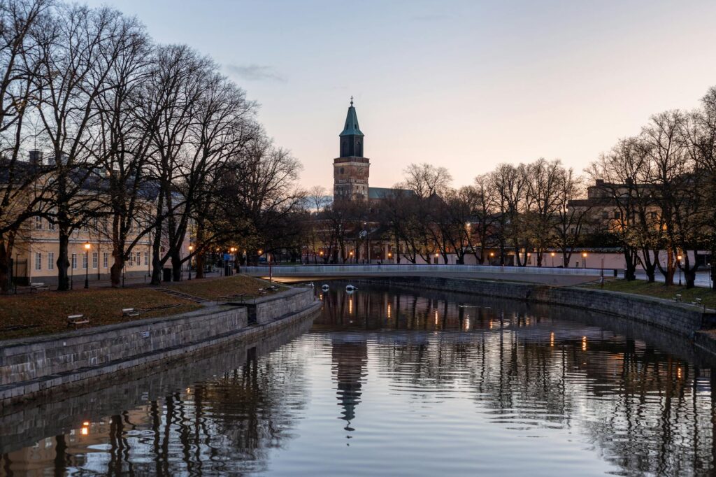 Finland cityscape financial district