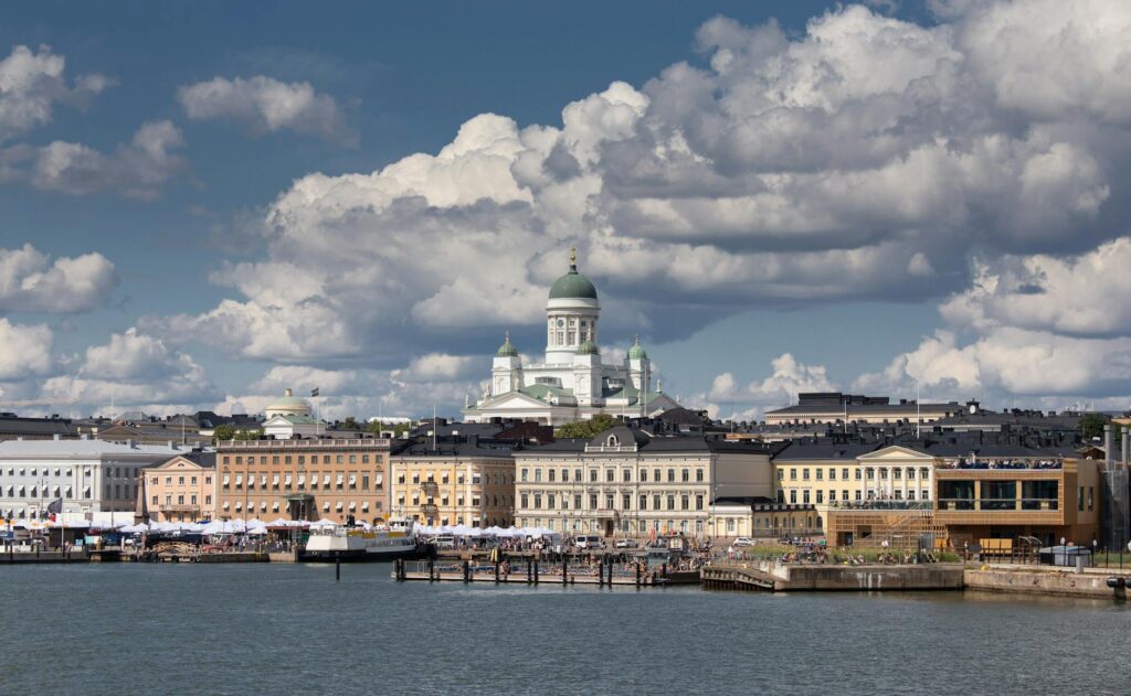 Helsinki skyline financial district