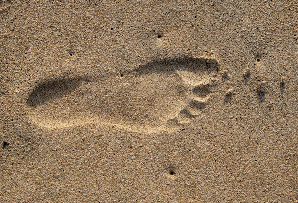 digital footprint abstract